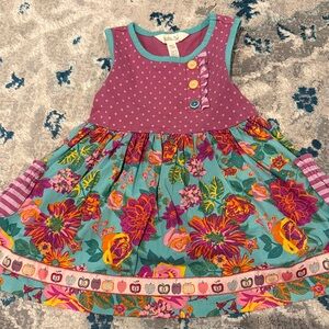 Matilda Jane Purple and Teal Floral Kids Dress